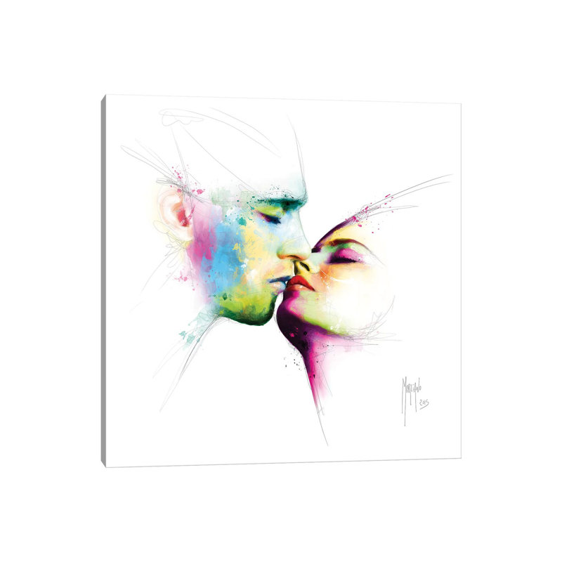 Le Baiser by Patrice Murciano - Wrapped Canvas Painting, 93.98 cm H x 93.98 cm W x 1.91 cm D
