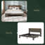 Cadre de lit, cadre de lit plateforme en bois avec tête de lit à DEL avec rangement et 2 ports USB, silencieux, aucun sommier nécessaire et outil d'assemblage facile, grand rangement sous le lit-1007869524-1015615480