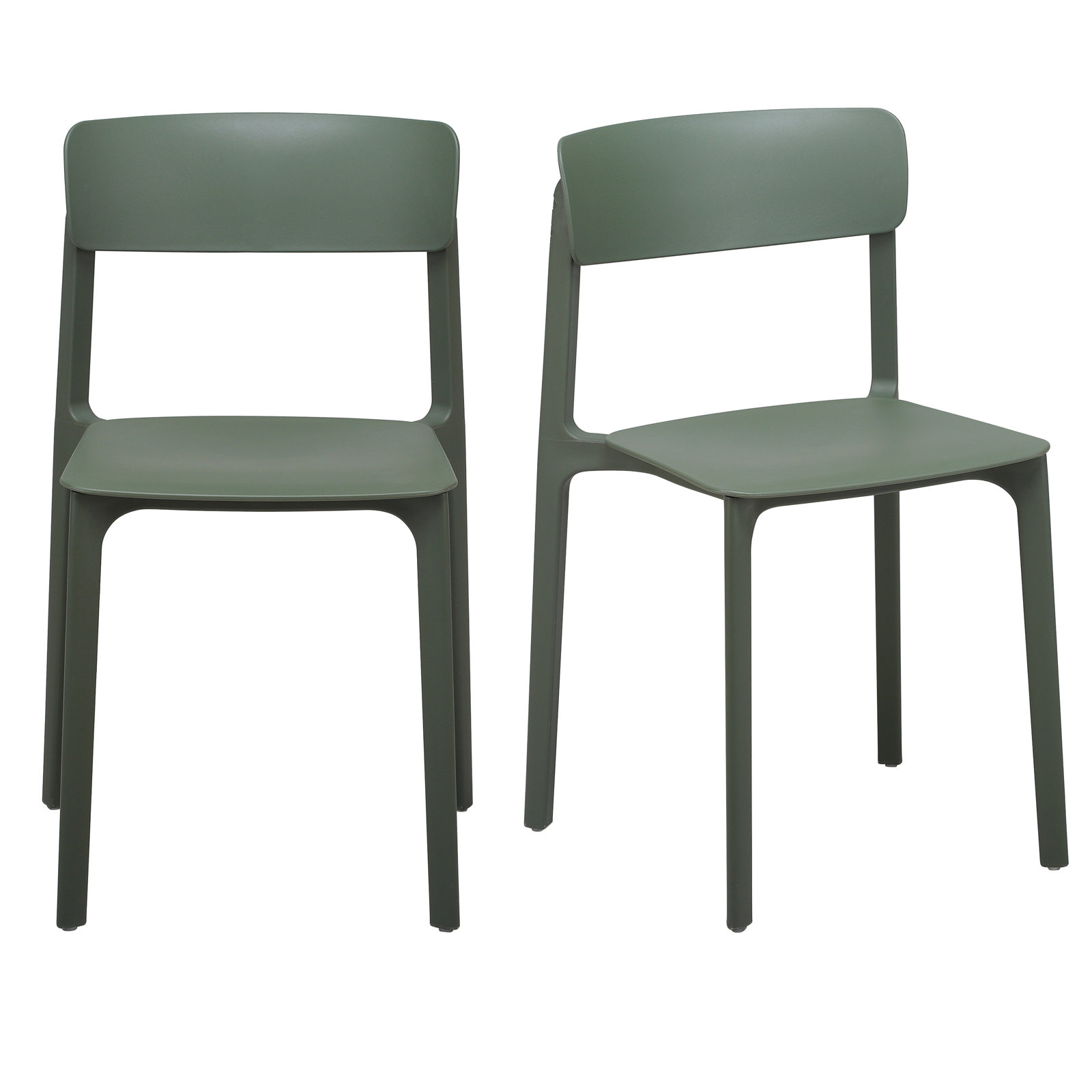 Vowa Stackable Patio Side Chair, Green
