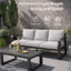 Tables de patio durables, en aluminium 47,24 po x 25,19 po, pour l'extérieur moderne