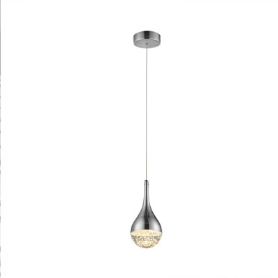 Alvord 1 - Light Chrome LED Teardrop Pendant