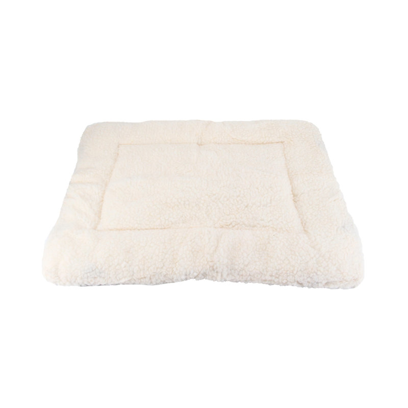 Large White Fleece Dog Bed Topper for Elevated Cot