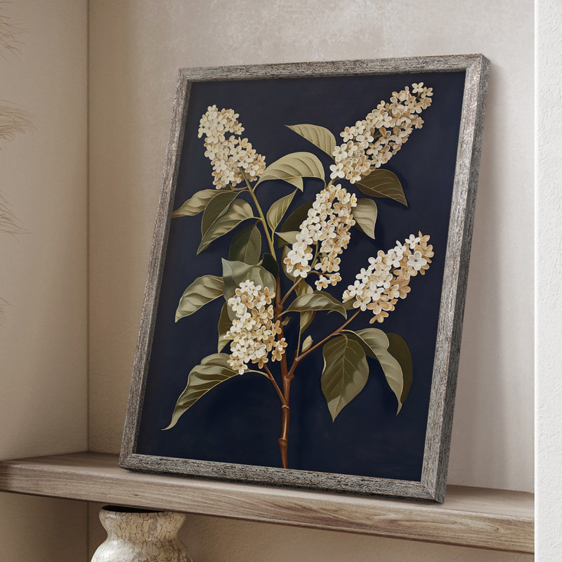 Reproduction encadrée FLORAL Series CLV III - bois massif, H 11 po x l 9 po