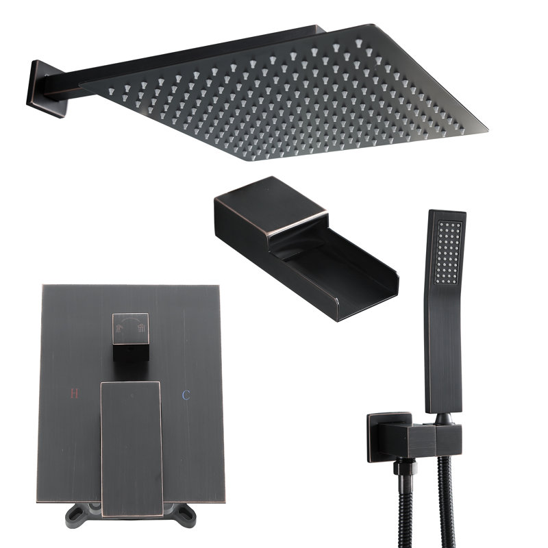 Complete Shower System with Rough in-Valve, Oil Rubber Bronzed