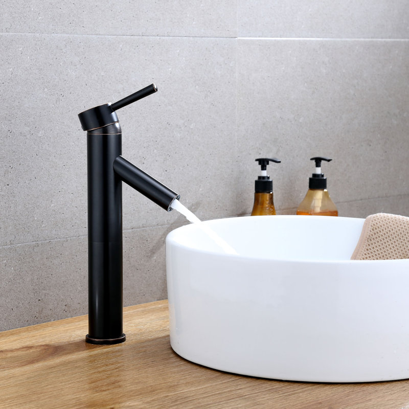 Euro Collection Single-Handle Deck-Mount Tall Vessel Lavatory Bathroom Sink Faucet - Oil Rubbed Bronze, Oil Rubbed Bronze