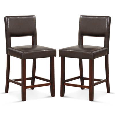 Counter Stool with Solid Wood Frame