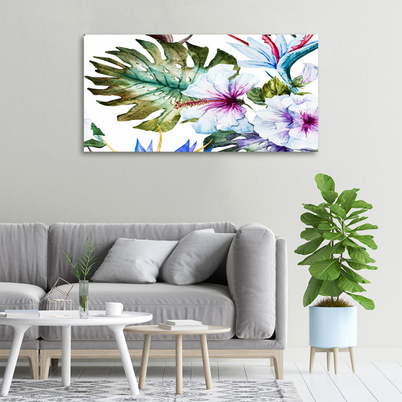 Hawaiian Flowers - Wrapped Canvas Print