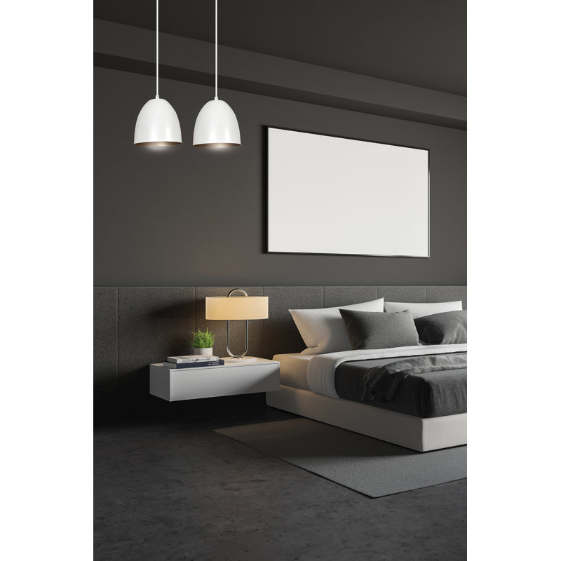 Murphy 2 - Light Kitchen Island Pendant, White, White/Gold