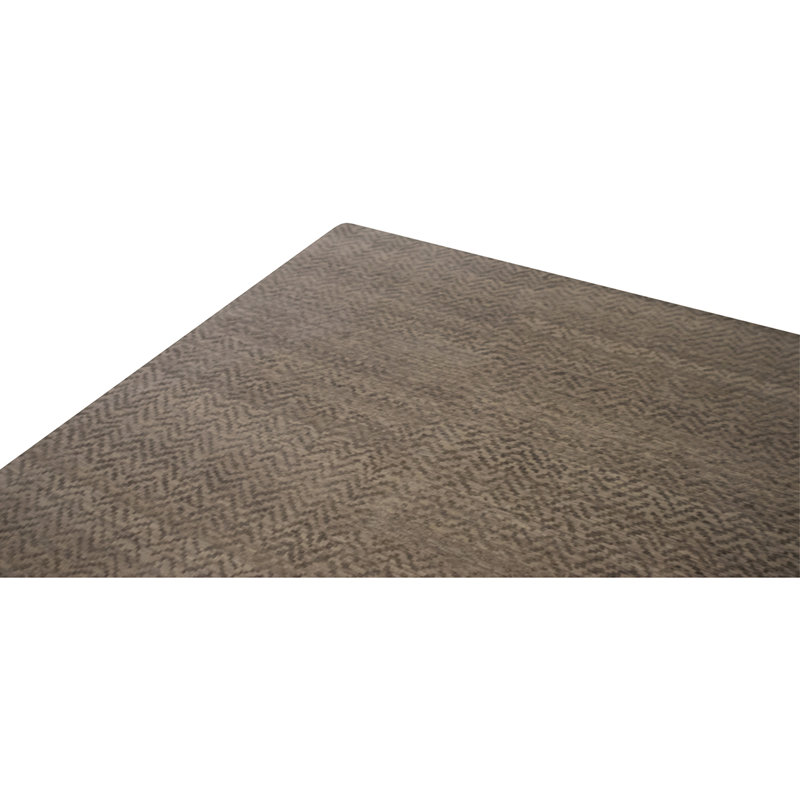 Tapis gris anthracite noué à la main de haute qualité