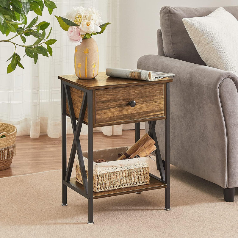 Moderne Delrosario pour table de chevet rustique pour table de chevet