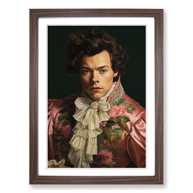 Harry Styles Rococo Art - Framed Print