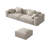 Beige Polyester 2 - Piece Living Room Set