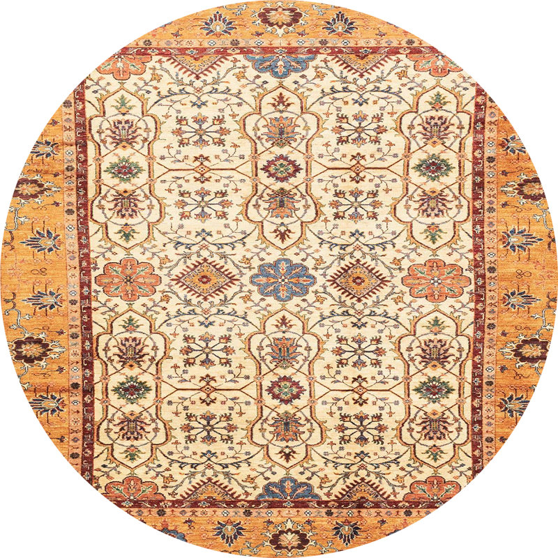 Abstract Indoor Rug, Round 6'