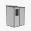 5x4 FT Pent Roof Garden Plastic Storage Shed