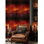 Papier peint abstrait, peinture murale décorative Fiery foncé