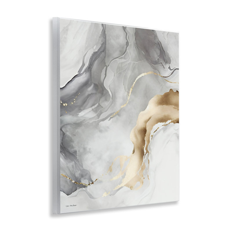 Art mural marbré gris et glam par Seven Trees Design