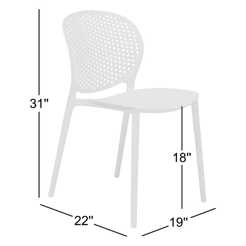 Bailey Stacking Patio Dining Chair, Dark Orange