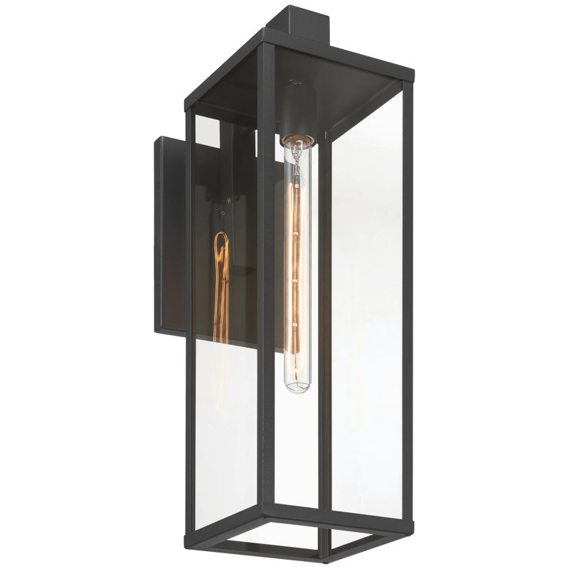 Fixation murale d'extérieur Augusta - 22,5 po - Finition noire, 10"L x 7"W x 22.5"H