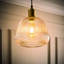 Hiri 18 cm H Dome Glass Pendant Shade ( Slip-On ) in Clear