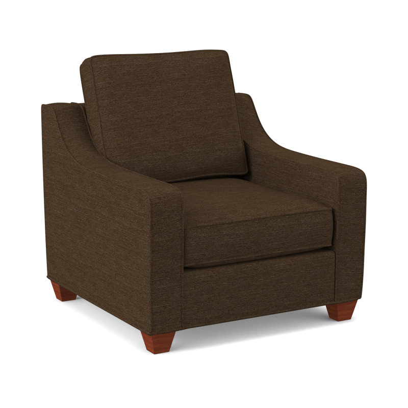 Fauteuil large de 34 po Clark, Chocolat antique, BM cerise