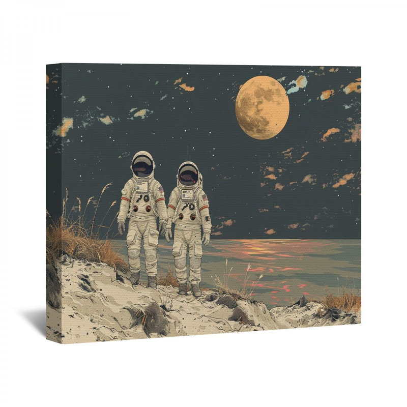 «Astronauts» sur, H 11 po x l 14 po x P 3 po
