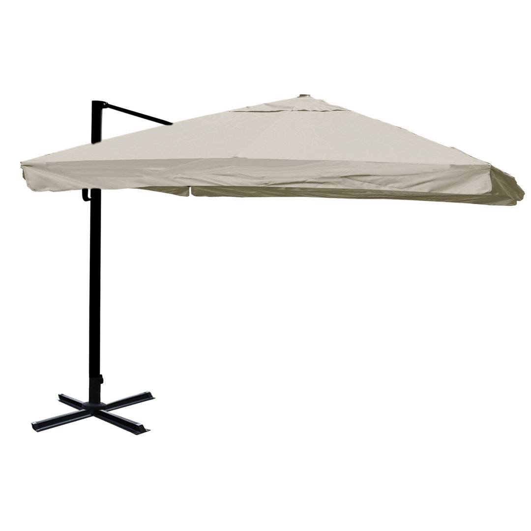 Gastronomie-Ampelschirm HWC-A96, Sonnenschirm, 3X4m (Durchmesser5m) Polyester/Alu 26Kg B193F388F5974263B7184787033EF818