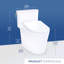 TOTO Aurora WASHLET+ S7A One-Piece Elongated 1.28 GPF Auto Flush Universal Height Toilet with CEFIONTECT, Cotton White - MW6864736CEFGA#01
