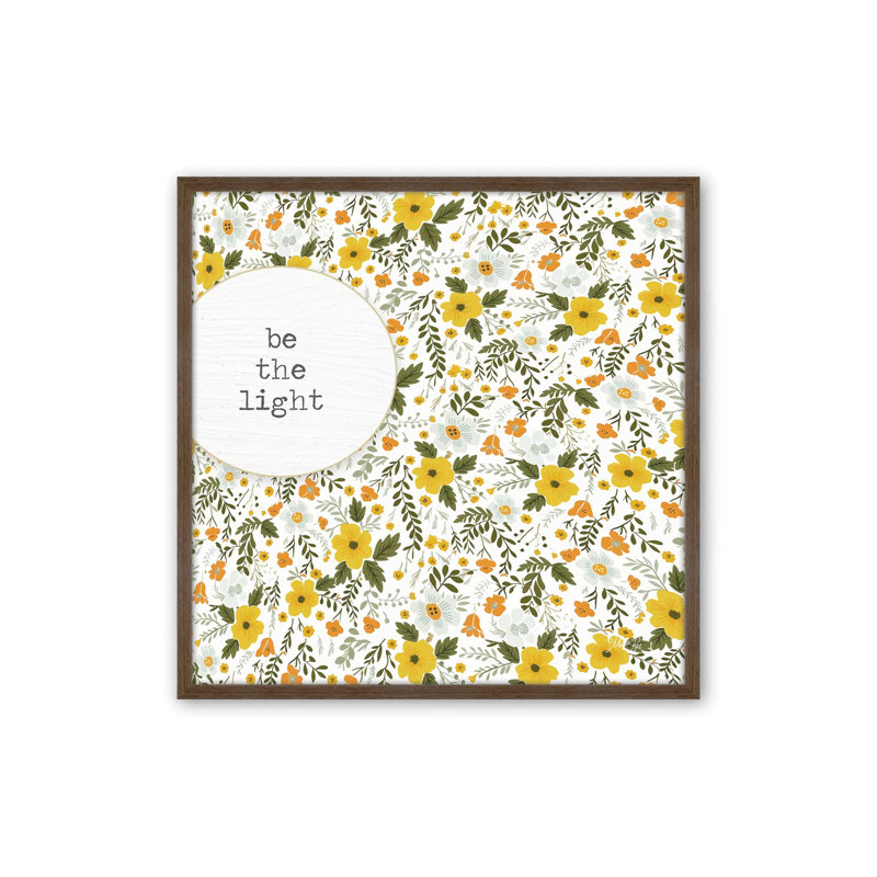 «Be the Light» par Marla Rae, reproduction d'art, L 20 po x H 20 po, Brun, Impression encadrée