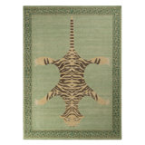 Distressed Homage Hand Knotted Wool Animal Print Area Rug