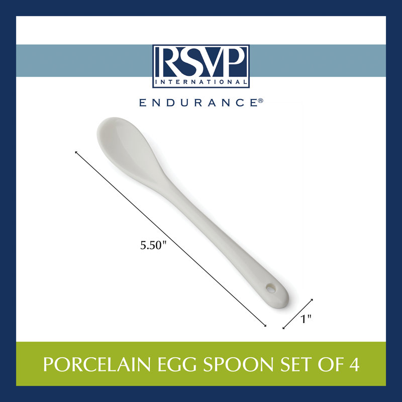 PORCELAIN EGG SPOON SET OF 4