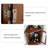 19.69"Vintage Solid Wood Triangular Corner Cabinet-667697164