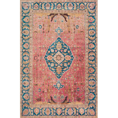 Tapis bleu / rouge Anaelise