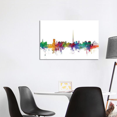 Dublin, Ireland Skyline by Michael Tompsett - Wrapped Canvas Gallery-Wrapped Canvas Giclée