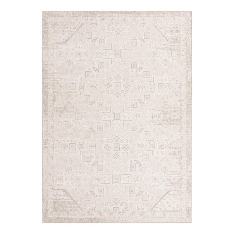 Tapis intérieur / extérieur naturel Arletha Southwestern, Rectangle de 10 pi x 14 pi