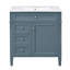 Meuble-lavabo de 30 po avec lavabo supérieur, meuble-lavabo moderne avec 2 tiroirs et tiroir escamotable, meuble-lavabo simple-1765289676