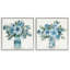 Ensemble de 2 giclées encadrées de vases à motif floral pastel bleu, design par Carol Robinson-1020486961-1020486964