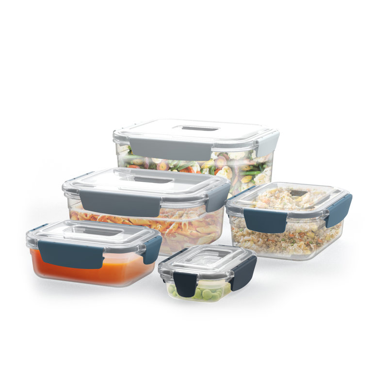 Joseph Joseph Nest Lock 10-Piece Food Storage Container Set, BPA Free, Sky
