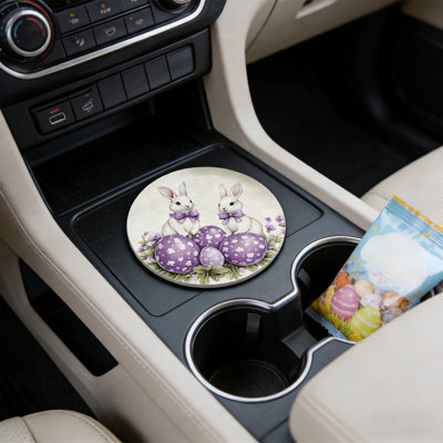 Easter Round Placemat Restaurant Decorative Placemat Heat Insulation Mat Car Coastered Tea Table Mat 6pc
