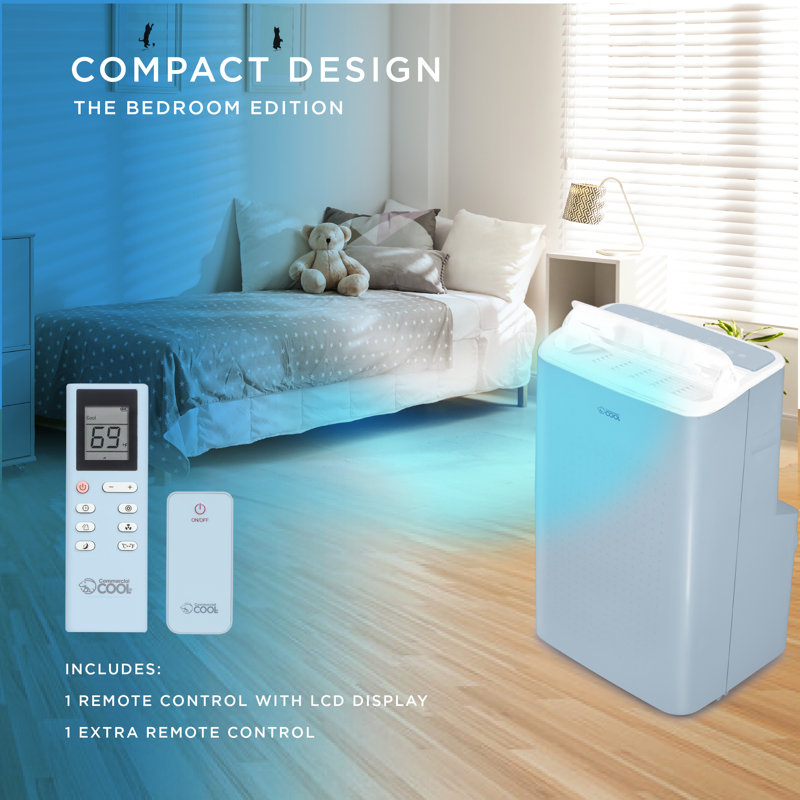 Commercial Cool 9,000 BTU Blue Portable Air Conditioner with WiFi and Alexa