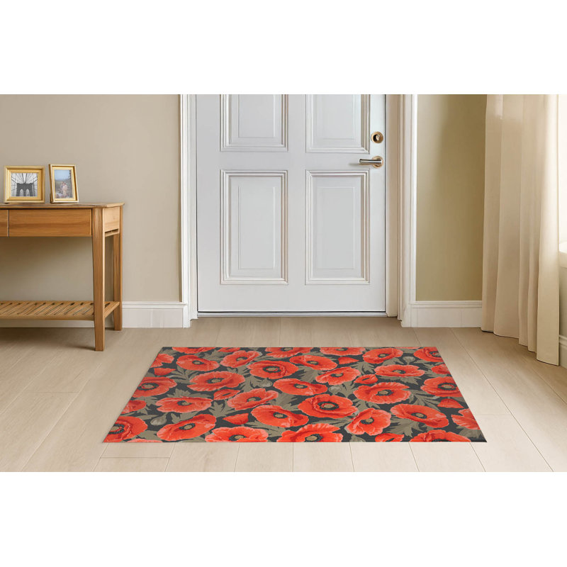 Paillasson Poppie, Gris anthracite, L 48 po x L 72 po