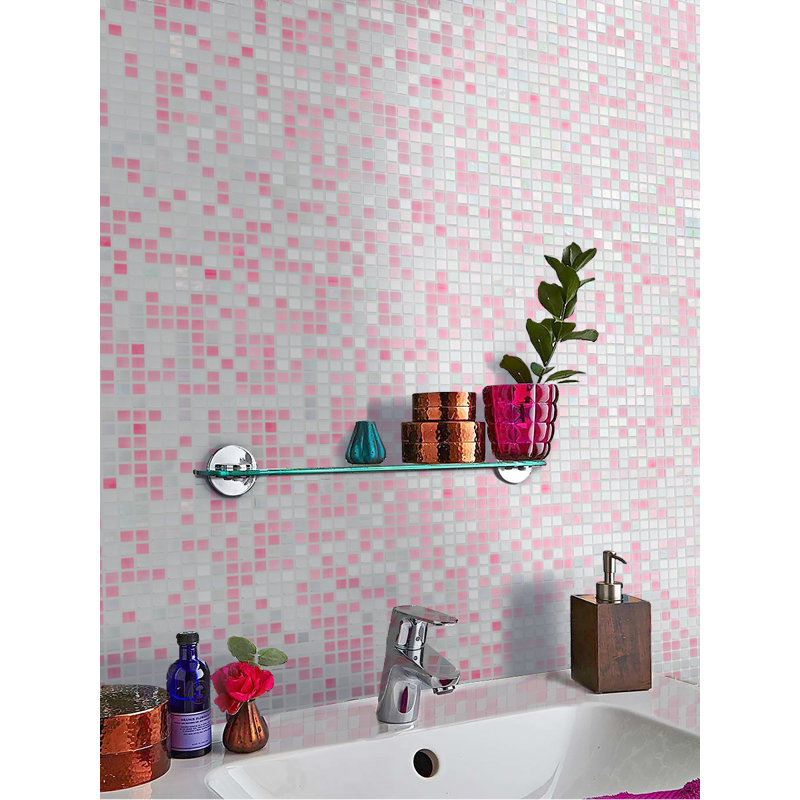 Mingles 0.6" x 0.6" Glass Mosaic Grid Wall & Floor Tile