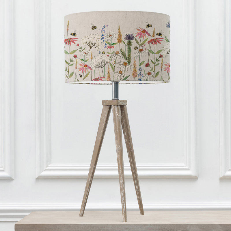 Aratus Nut Table Lamp & Hermione Eva Shade, Grey