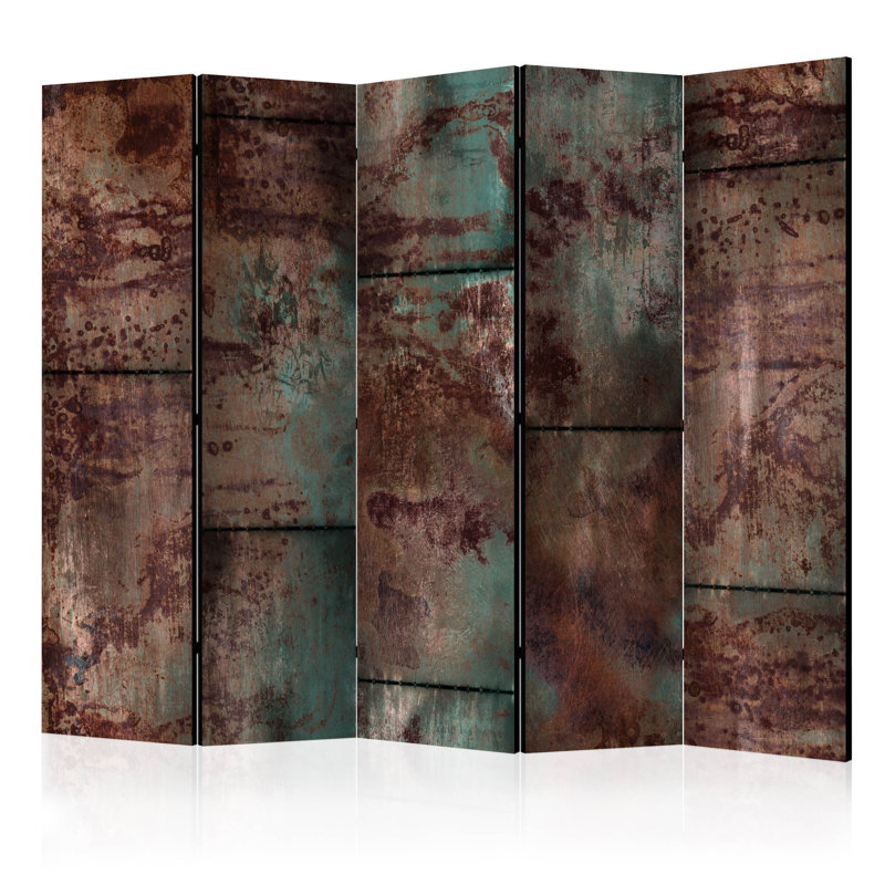 225cm W x 172cm H 5 - Panel Wood Folding Room Divider