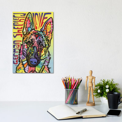 German Shepherd Love by Dean Russo - Gallery-Wrapped Canvas Giclée on Canvas