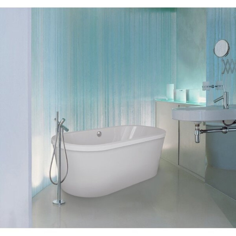Baignoire de trempage autoportante 66 "x 32" Designer Estee, Noir mat