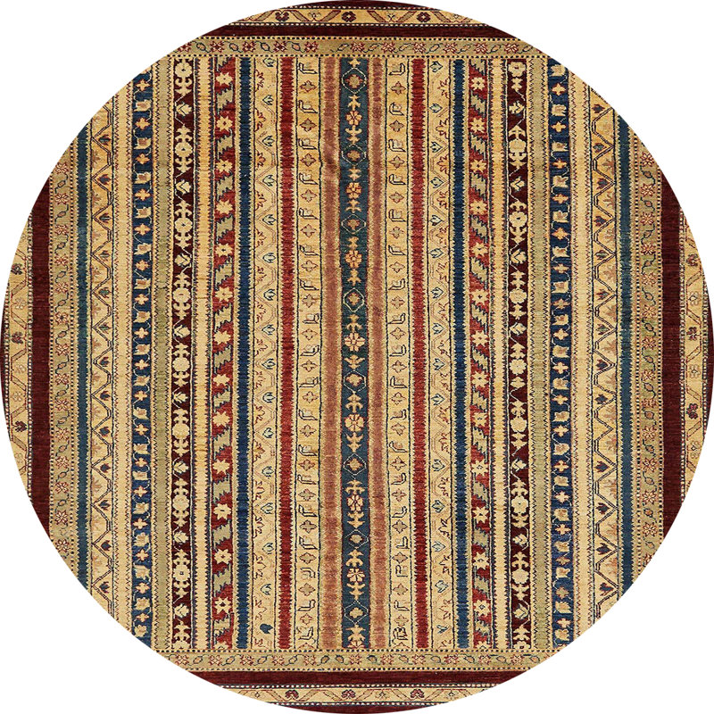 Abstract Indoor Rug, Round 7'