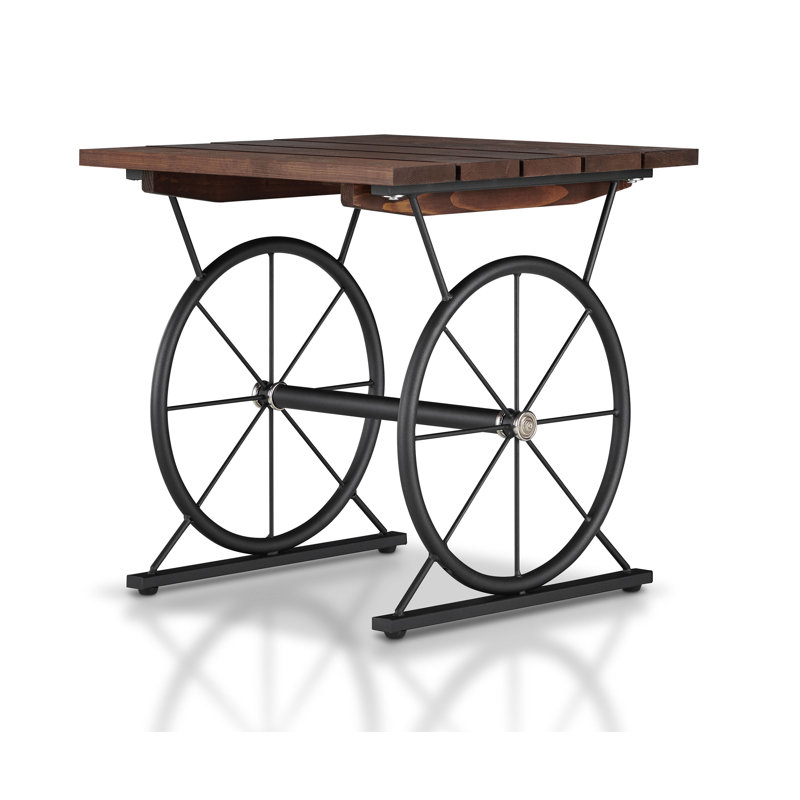 Aranda Solid Wood Top End Table, Warm Oak