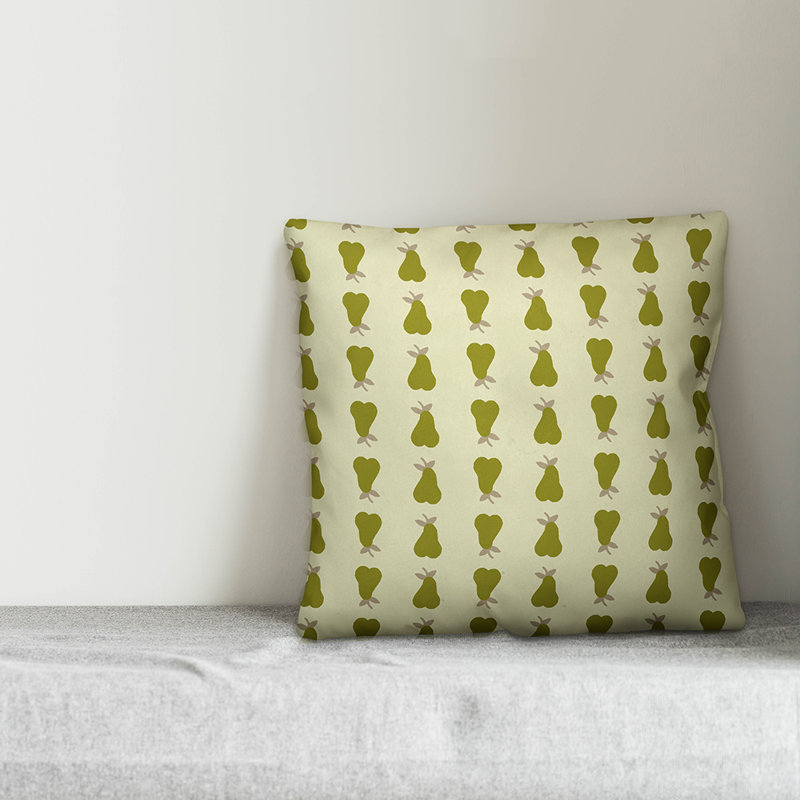  Housse de coussin Pear, 20 po x 20 po, Vert