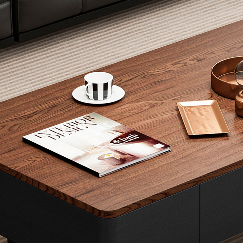 Modern simple rectangular coffee table, 15" H x 59" L x 29.5" W