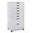Carrena Solid Wood 8 Drawer Rolling Storage Cart-1644658124